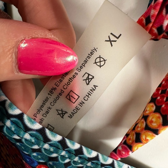 Colorful Jewel Patterned Bikini Set Womens Swimsuit Size XL - Picture 8 of 8